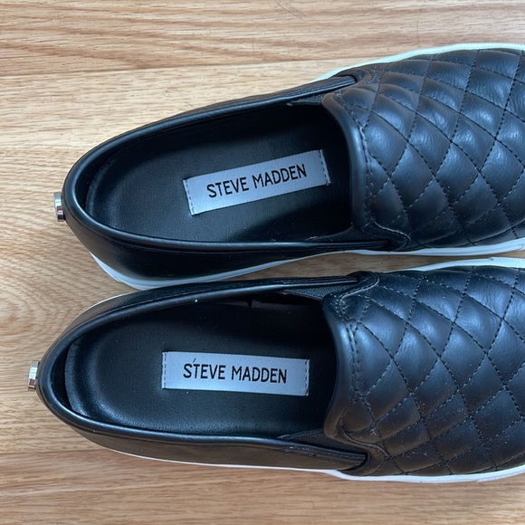 Steve Madden Women's Shoes Steve Madden ECENTRCQ Slip On Sneaker Size 7 Black - Picture 4 of 7